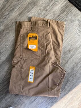 Carhartt Loose Fit Tan Canvas Work pants